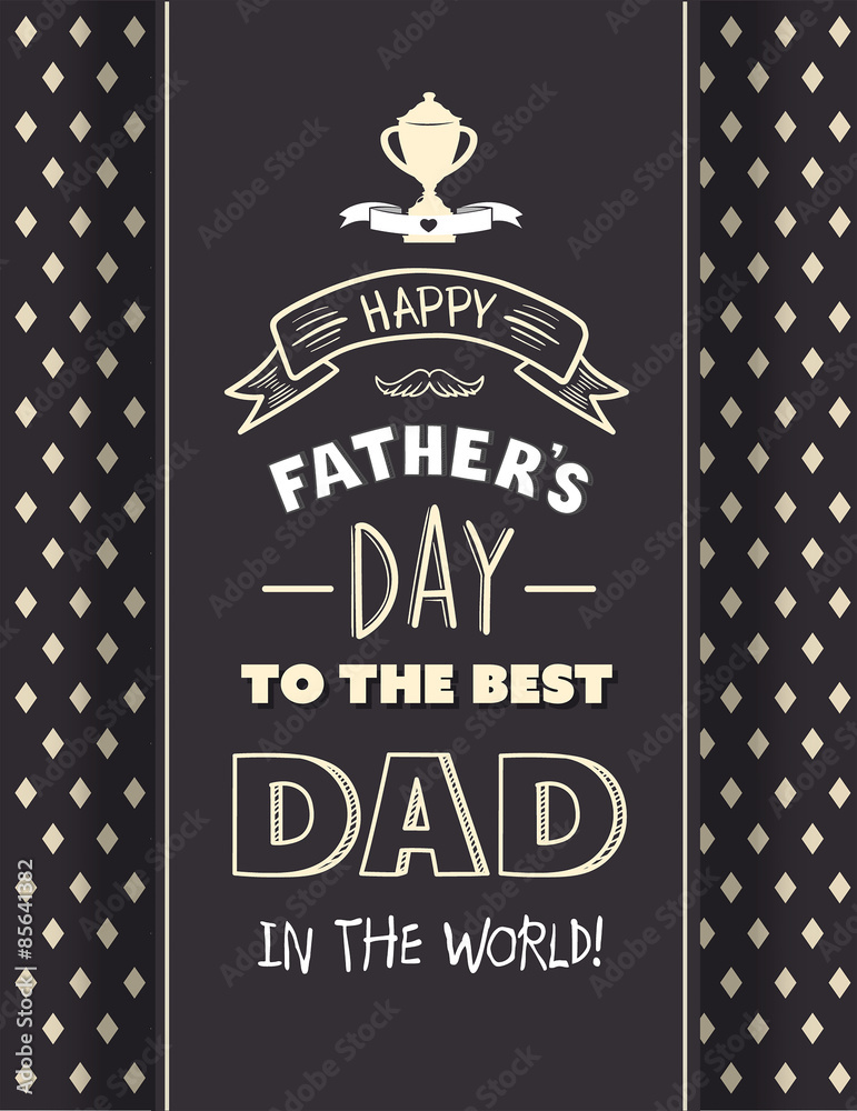 Fathers day greeting vector