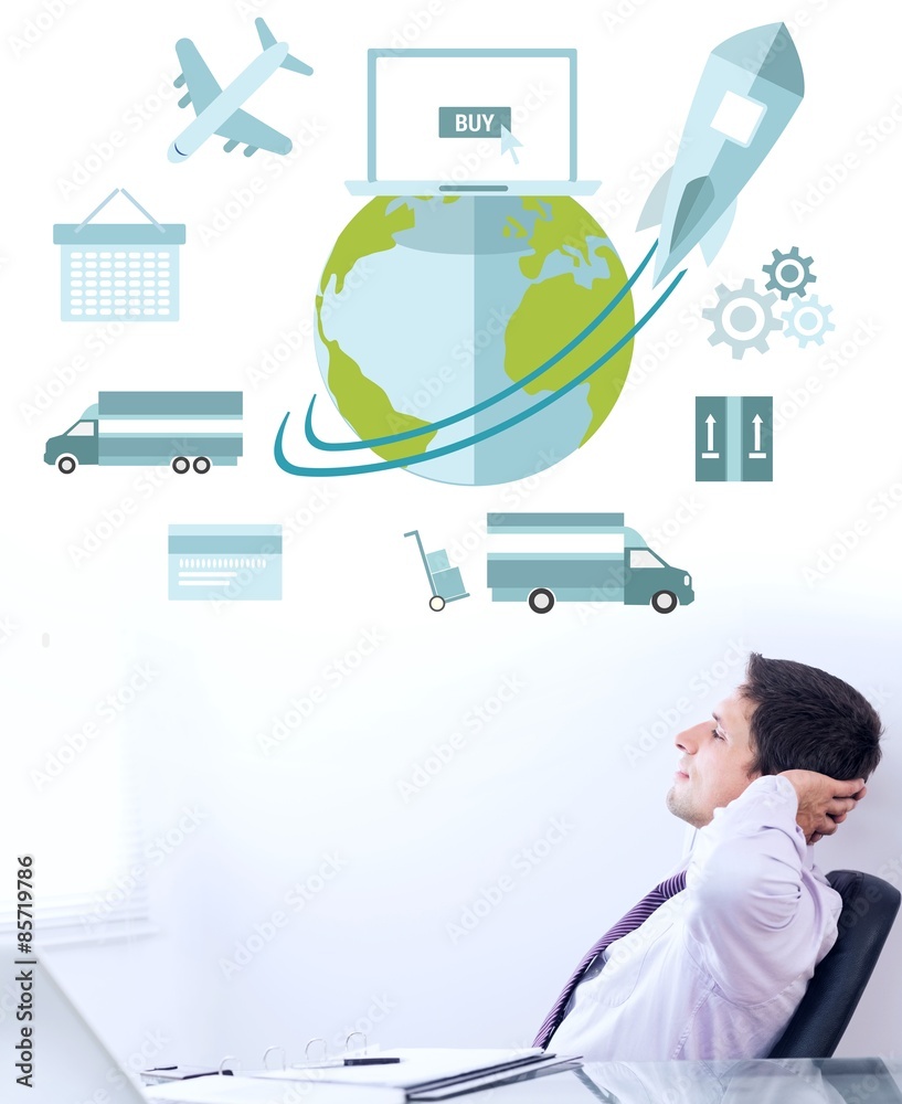 Composite image of logistics graphic