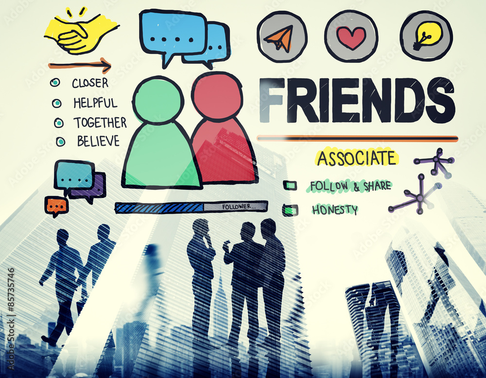 Friends Group People Social Media Loyalty Concept