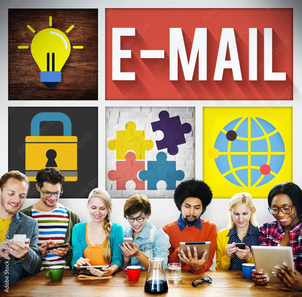 E-mail Connecting Internet Global Communication Concept