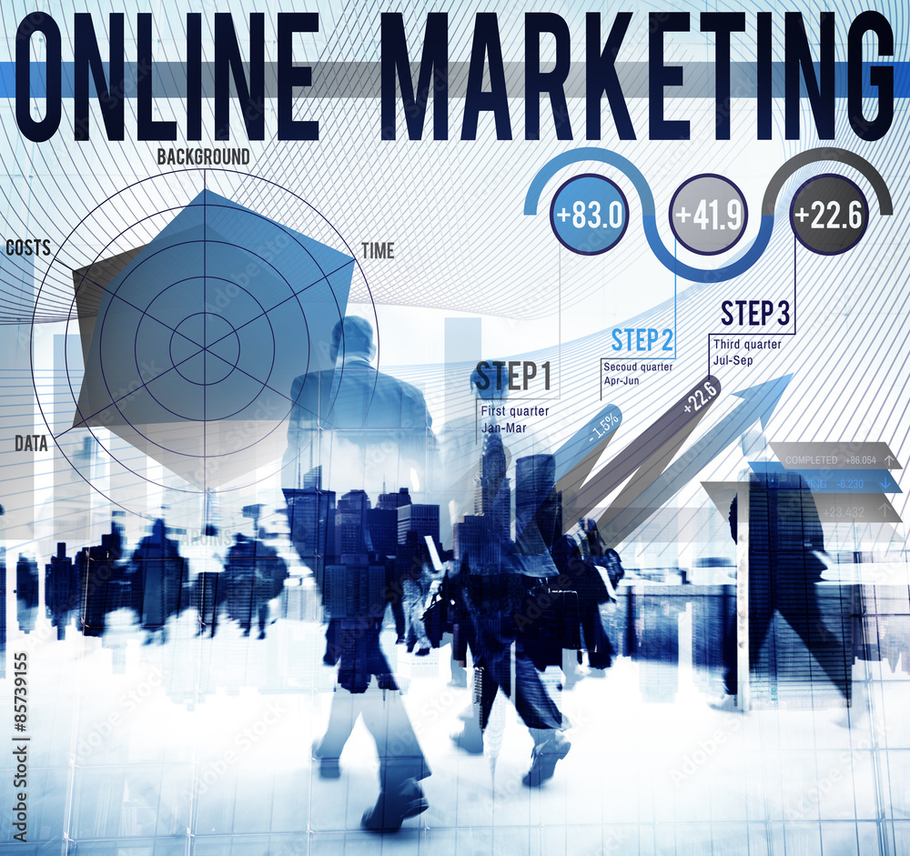 Online Marketing Global Business Strategy Concept