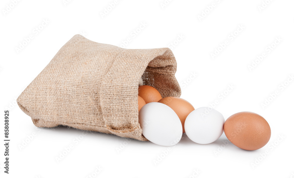 eggs,jute bag