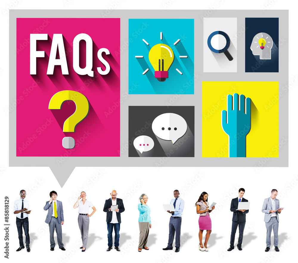 Frequently Asked Questions Help Inforamtion Answer Concept