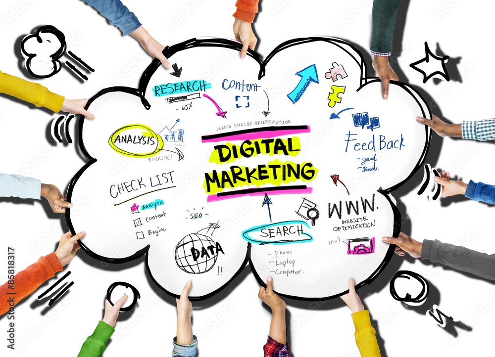 Digital Marketing Branding Strategy Online Media Concept