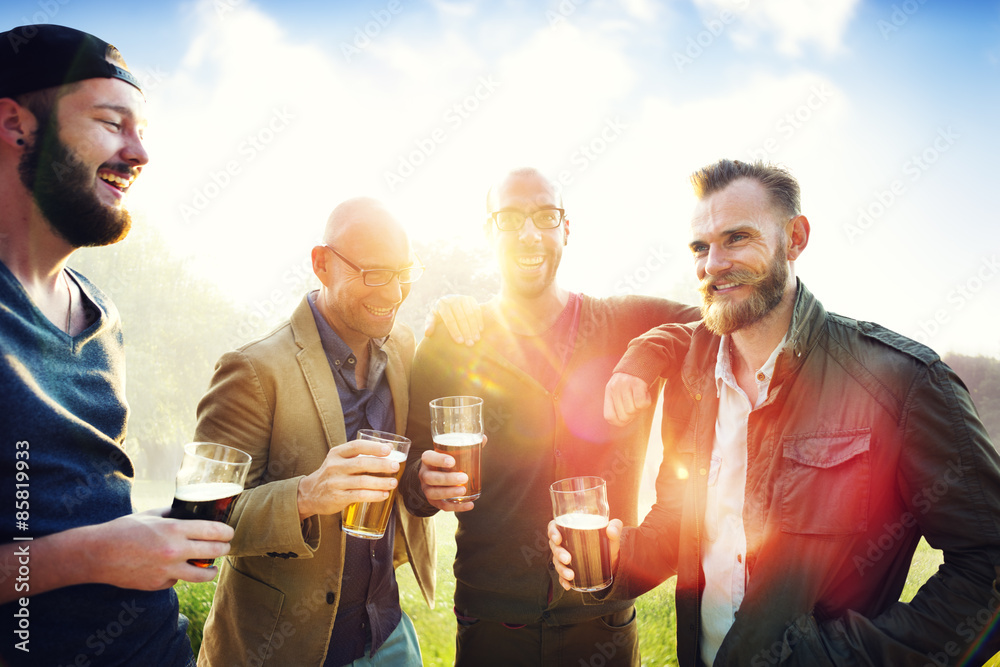 Diverse People Friends Hanging Out Drinking Concept