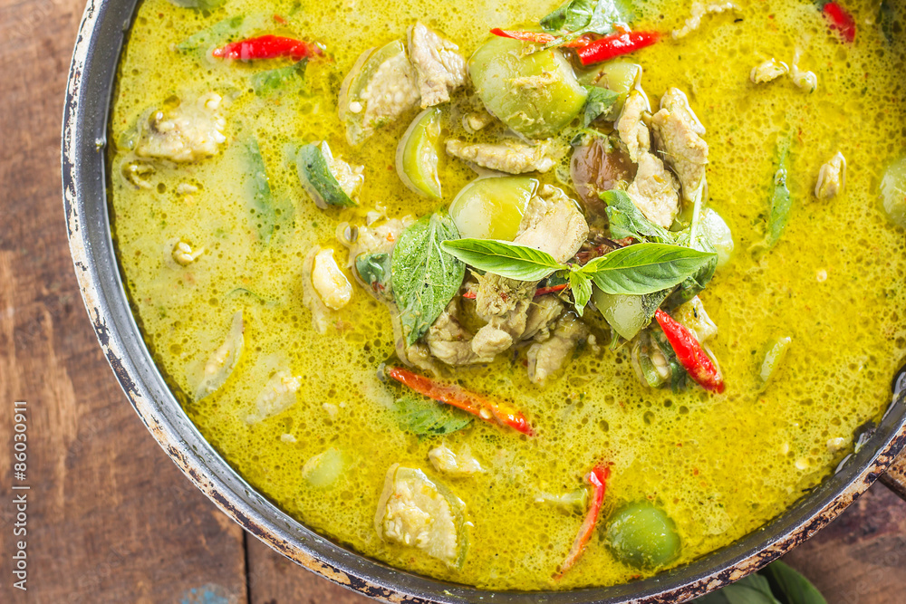 Green pork Curry , Thai cuisine