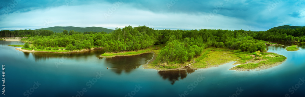 Island on lake