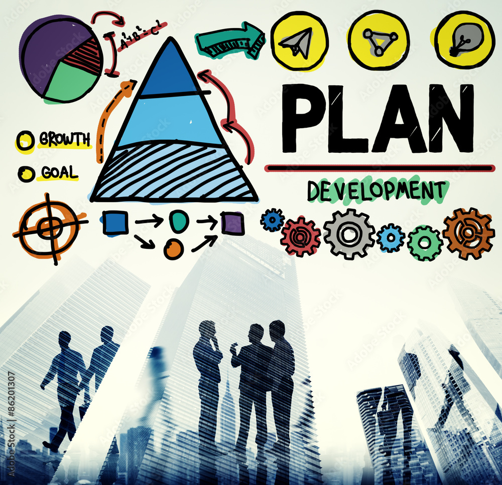 计划规划发展增长目标概念