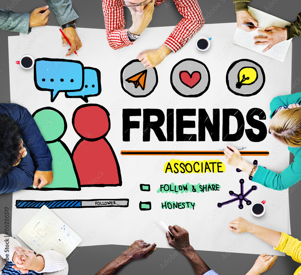 Friends Group People Social Media Loyalty Concept