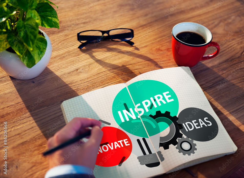 Inspire Ideas Innovate Imagination Inspiration Concept