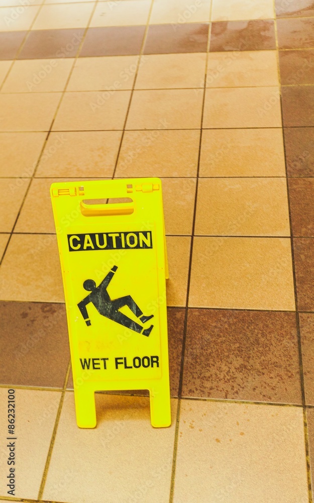 Slip, fall, janitor.