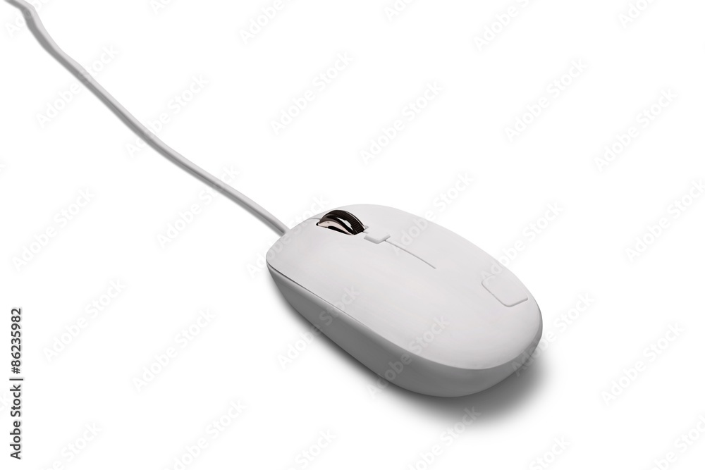 Computer Mouse, Computer, White.