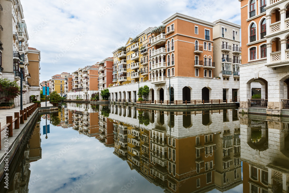 Suburban apartment buildings in hangzhou, China