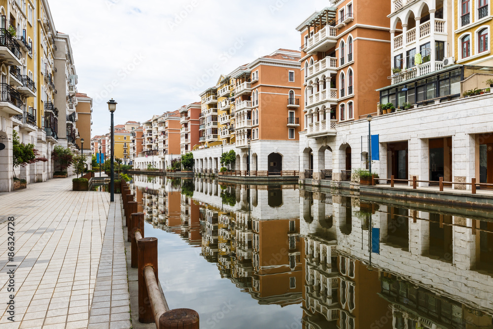 Suburban apartment buildings in hangzhou, China