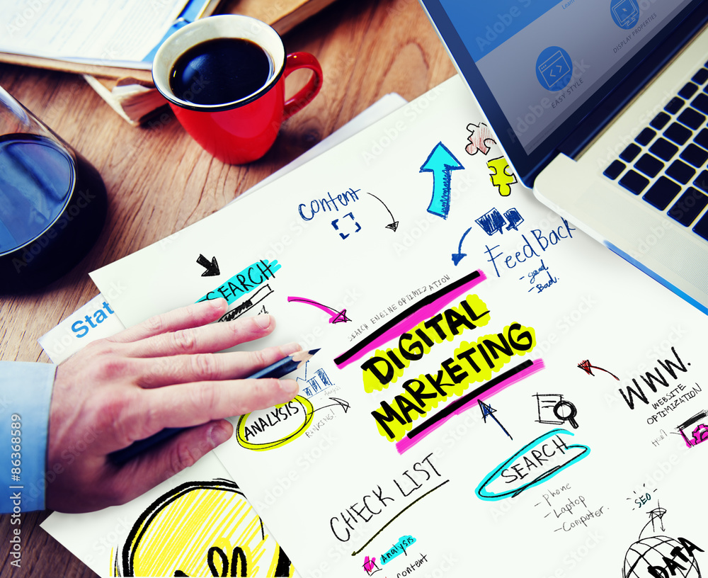 Digital Marketing Branding Strategy Online Media Concept