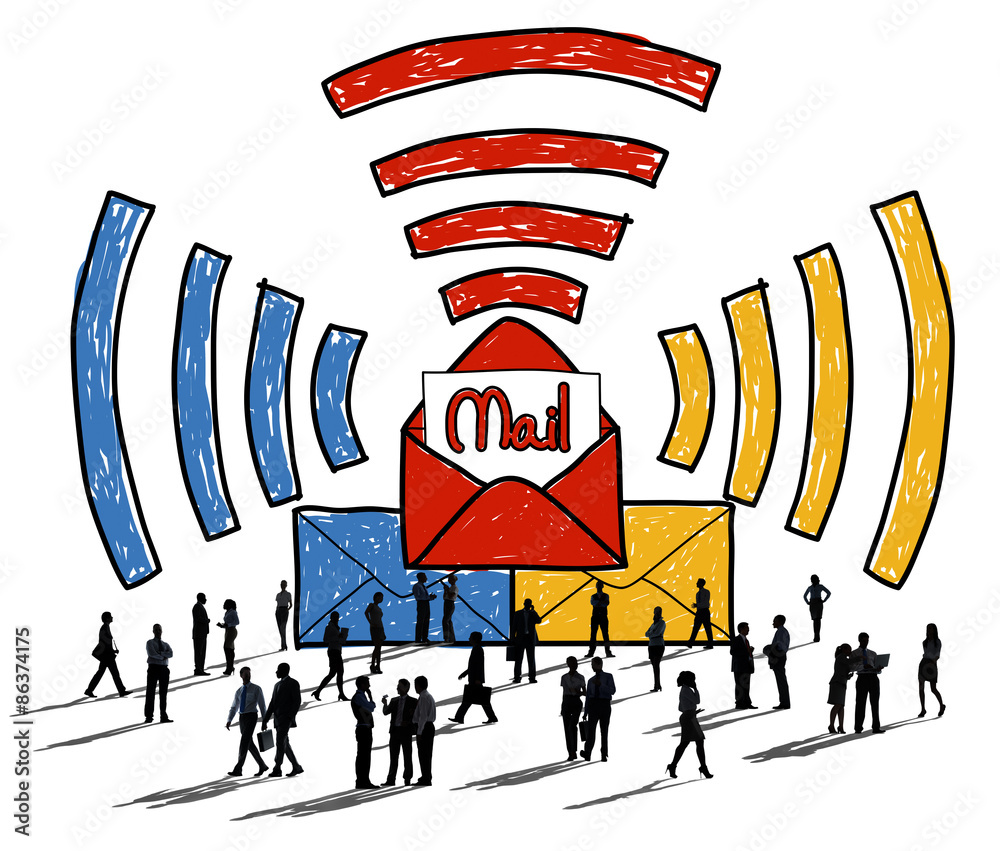 电子邮件收件箱信函沟通概念