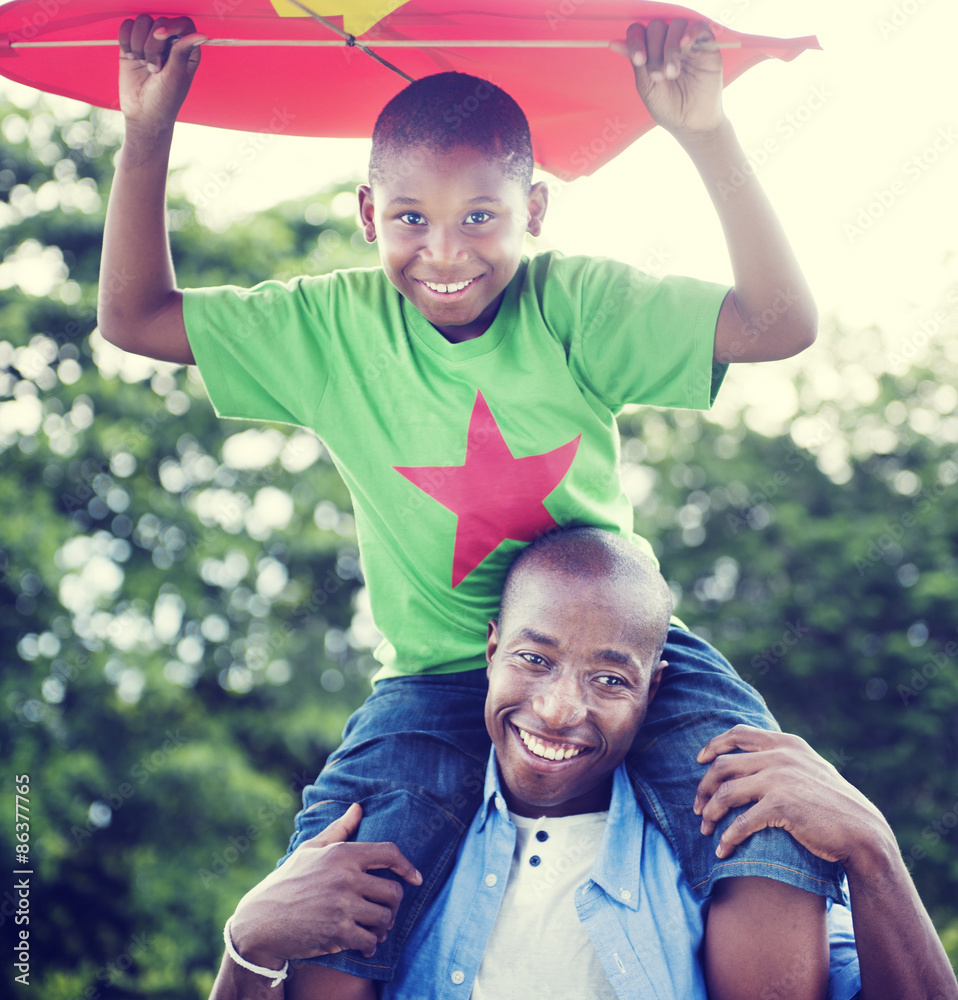 African Family Happiness Holiday Vacation Activity Concept