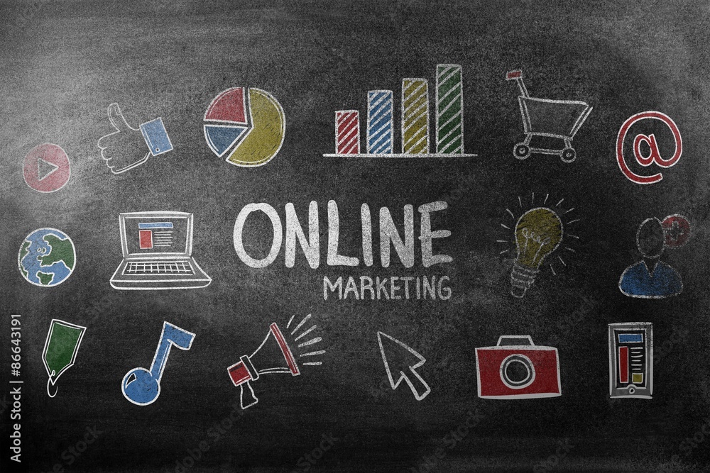 Composite image of online marketing