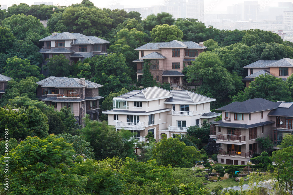 中国杭州别墅群建筑风景