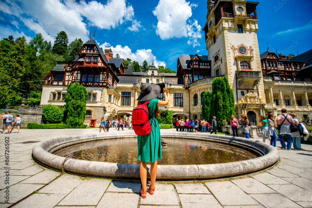 Tourist in Peles castle