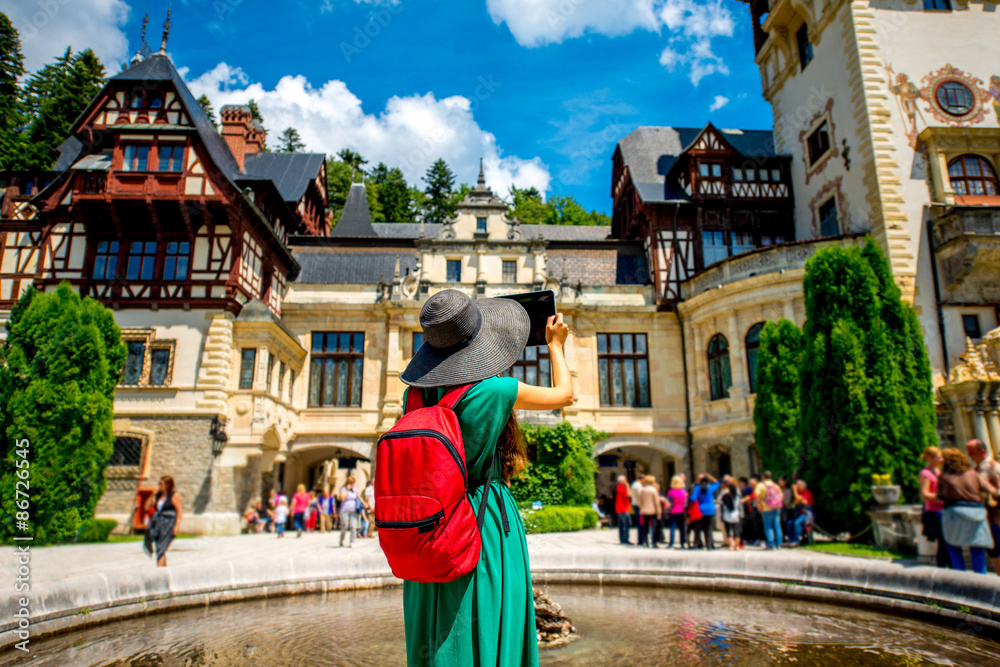 Tourist in Peles castle