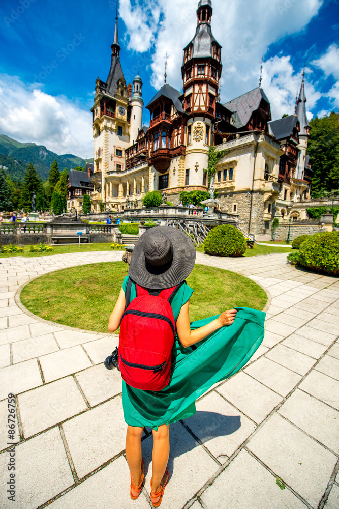 Tourist in Peles castle