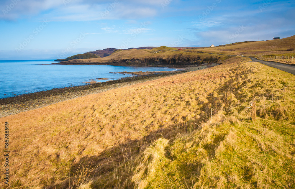 Natura selvaggia nellisola di Skye in Scozia