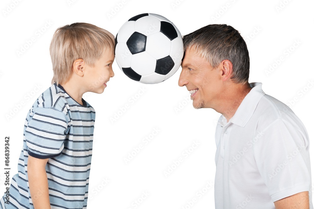 Father, Son, Soccer.