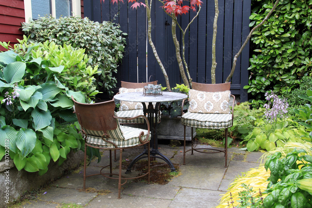 Garden table and chairs