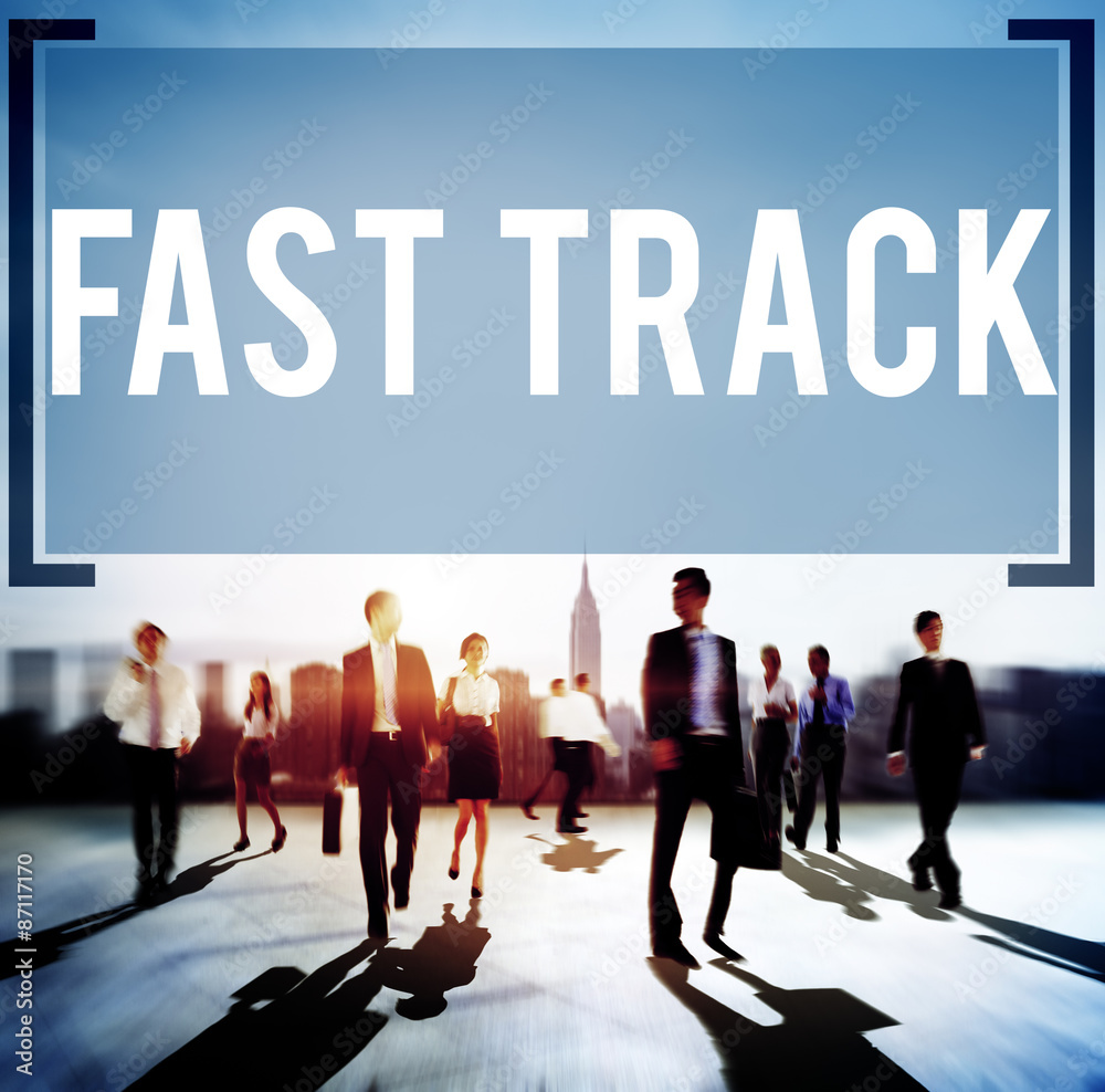 Fast Track Increase Improvement Development Raising Concept