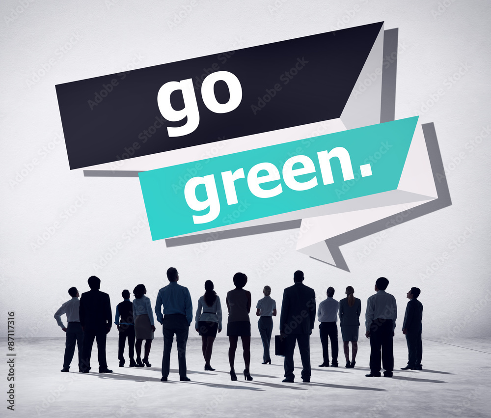 Go Green Environmental Conservation Business Concept