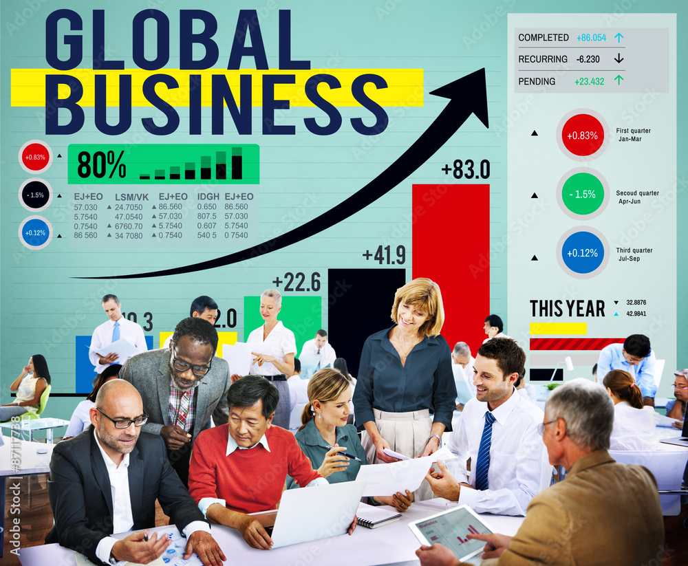 Global Business International Networking Cooperation Concept