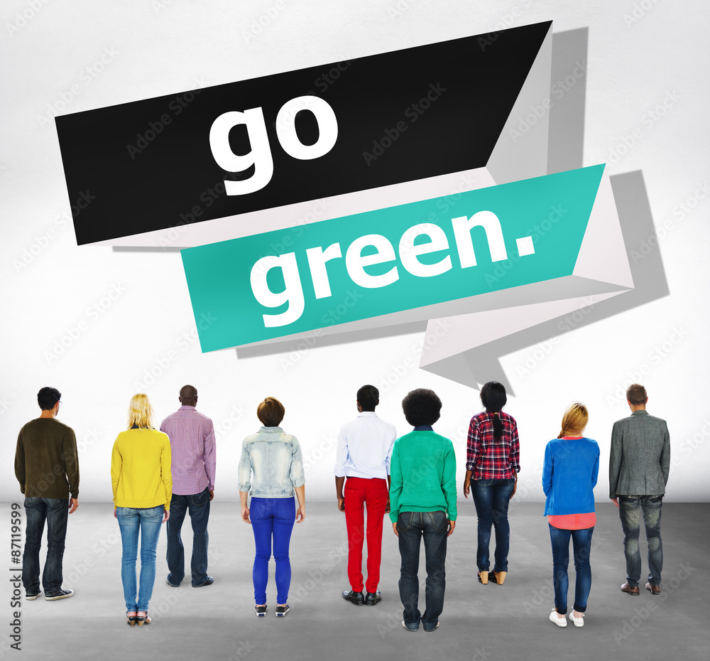 Go Green Environmental Conservation Business Concept