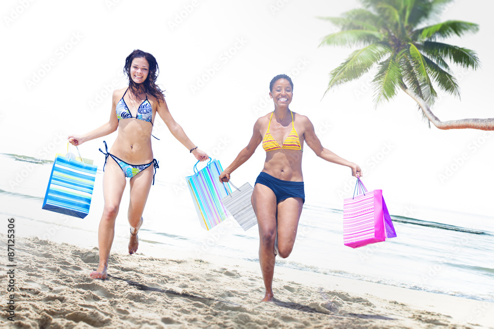 Women Bikini Shopping Bags Beach Summer Concept