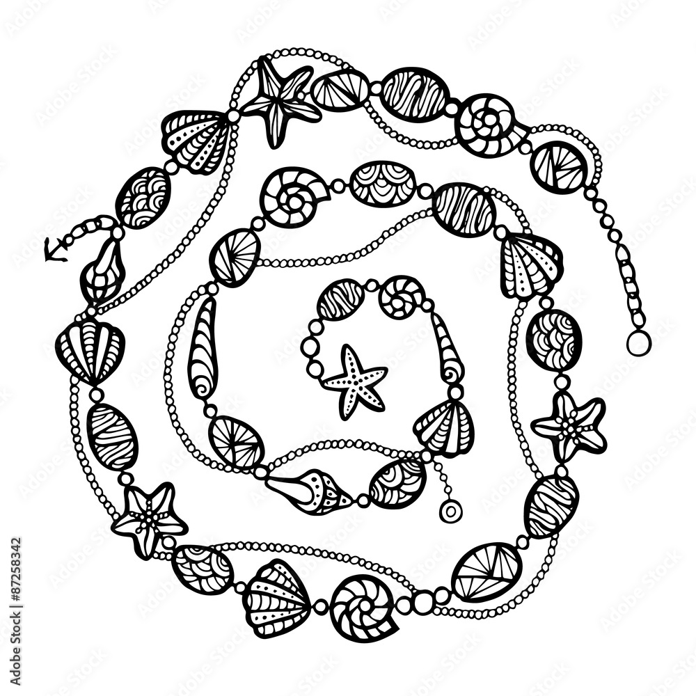 Stylized vector decoration, zentangle