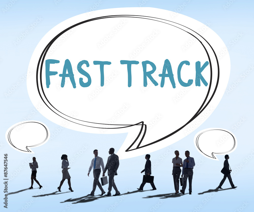 Fast Track Increase Improvement Development Raising Concept