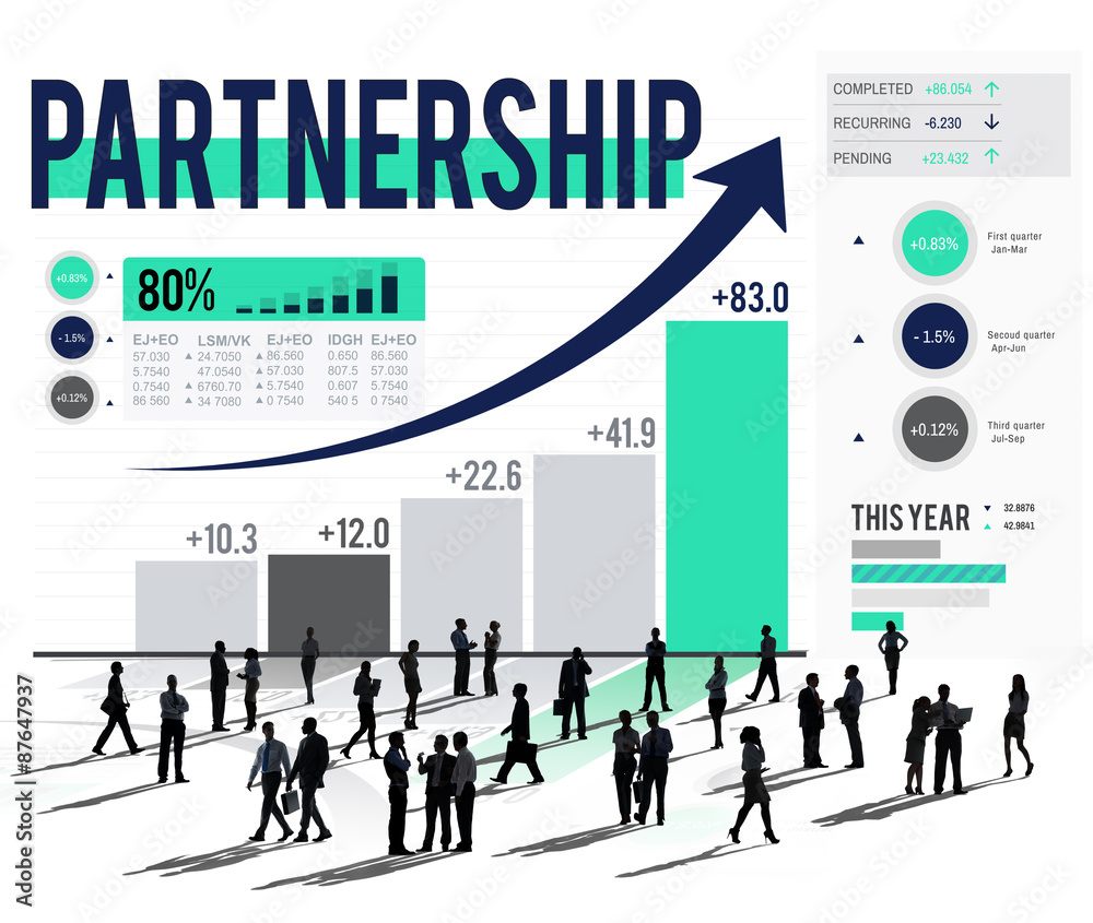 Partnership Connection Corporate Team Support Concept