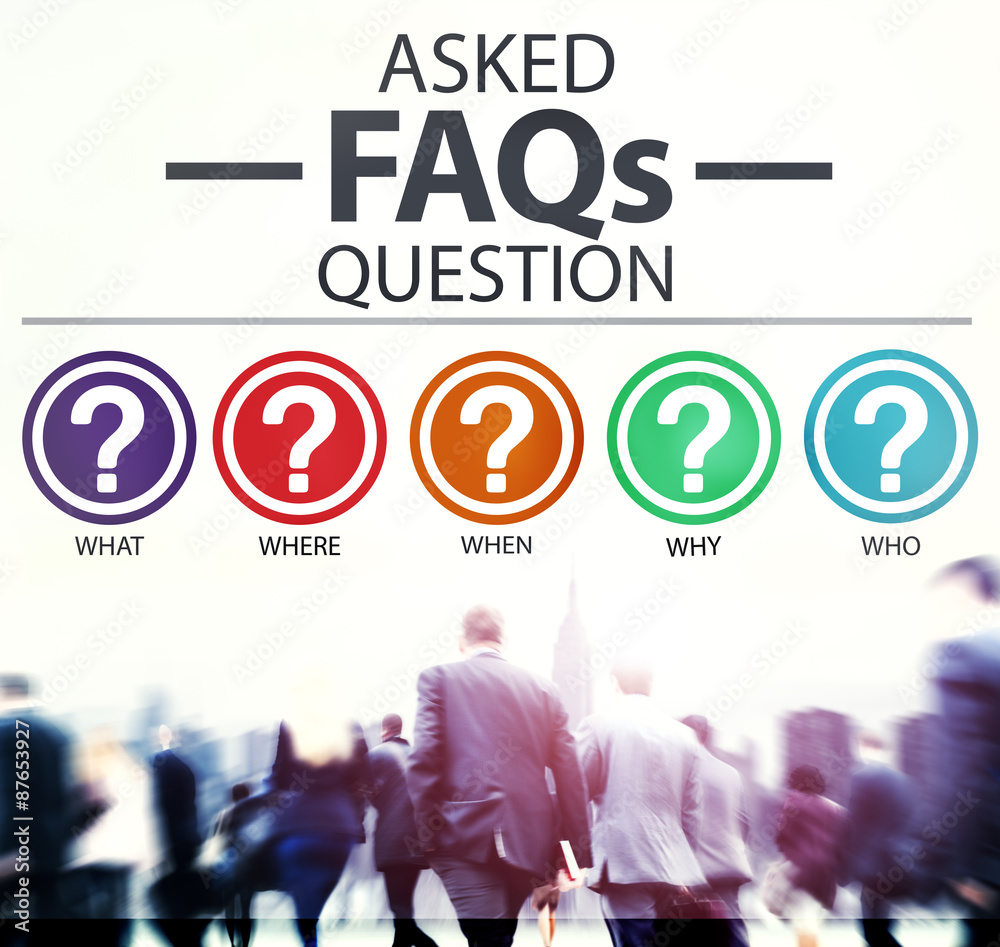 Frequently Asked Questions FAQ Problems Concept