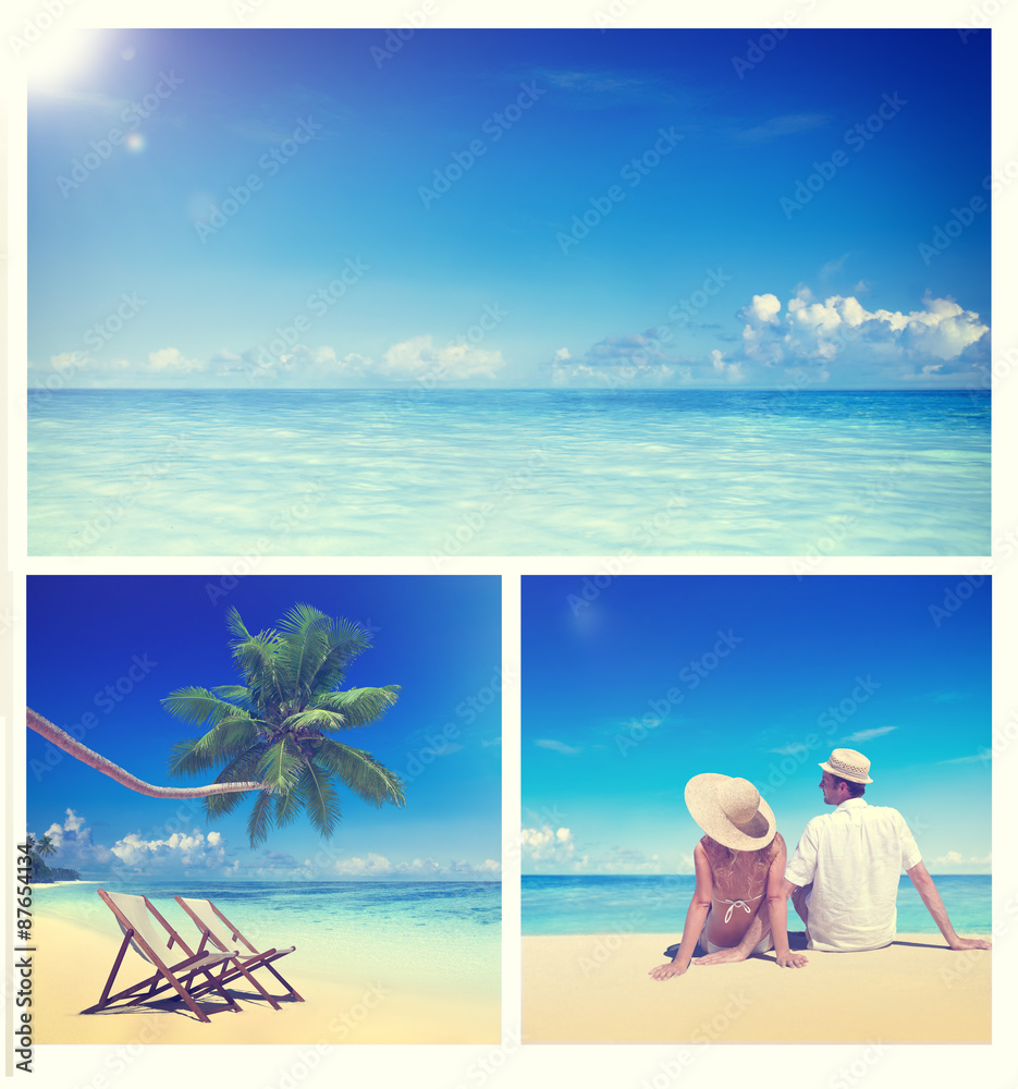 Honeymoon Couple Romantic Summer Beach Concept