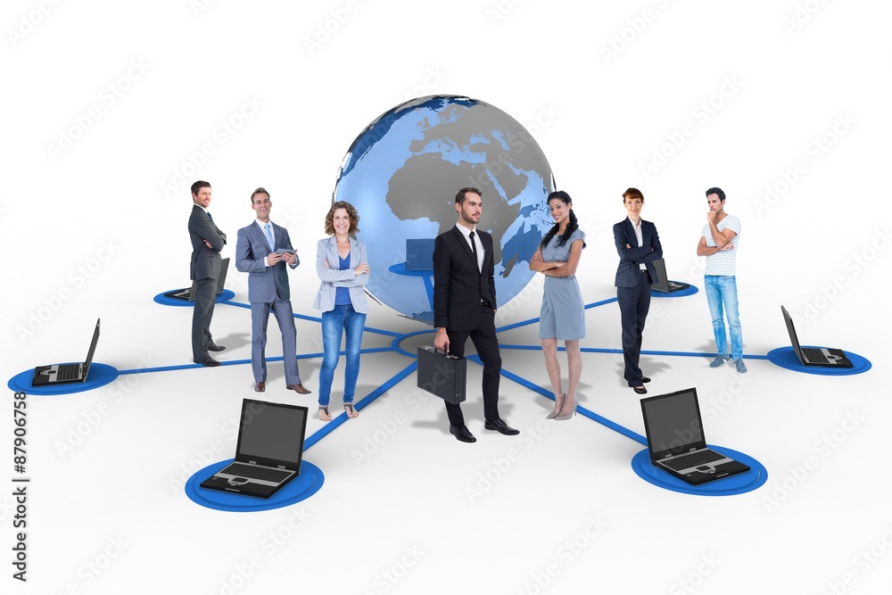 Composite image of business team