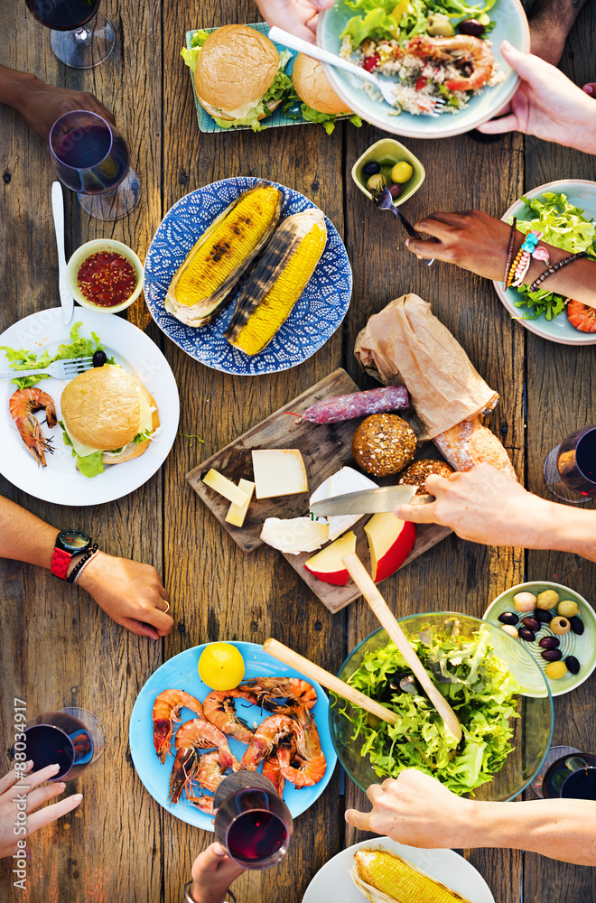 Lunch Launcheon Outdoor Dining People Concept