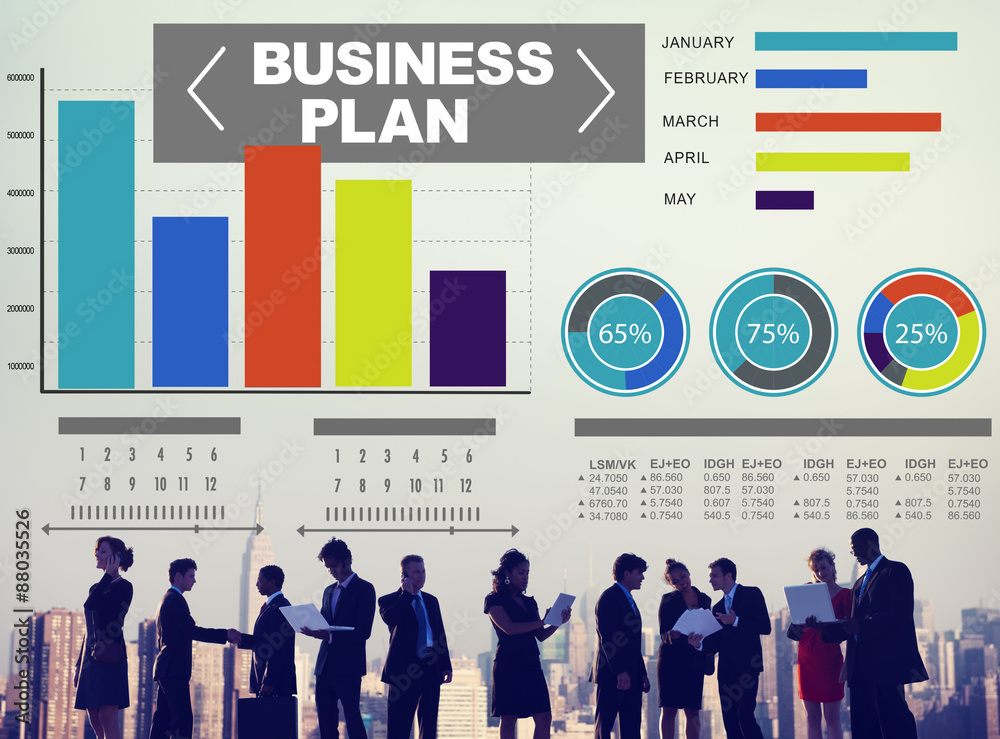 Business plan Bar Graph Data Development Information Concept