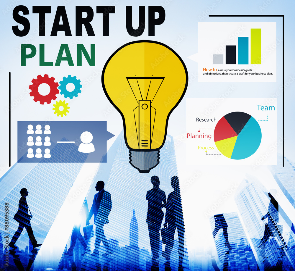 Startup Goals Growth Success Plan Business Concept