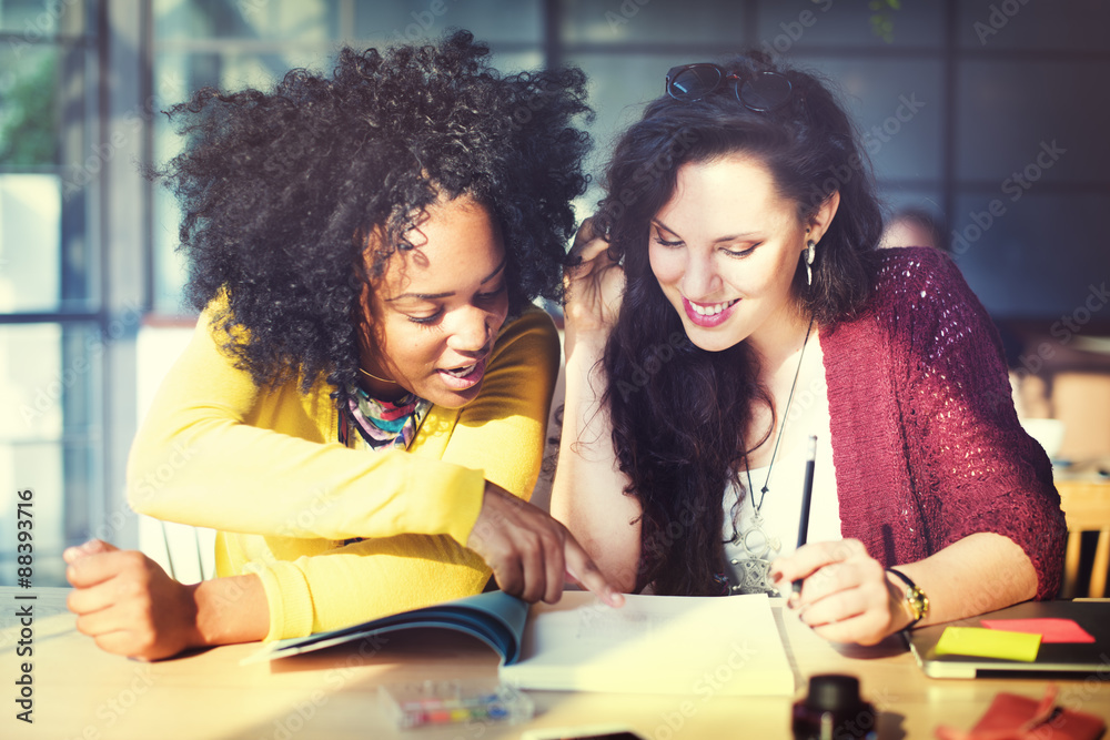 Ladies Women Working Together Project Concept