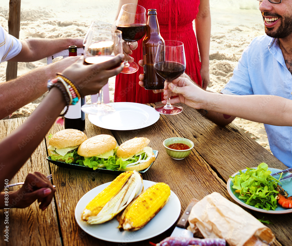 Diverse People Luncheon Food Sharing Concept