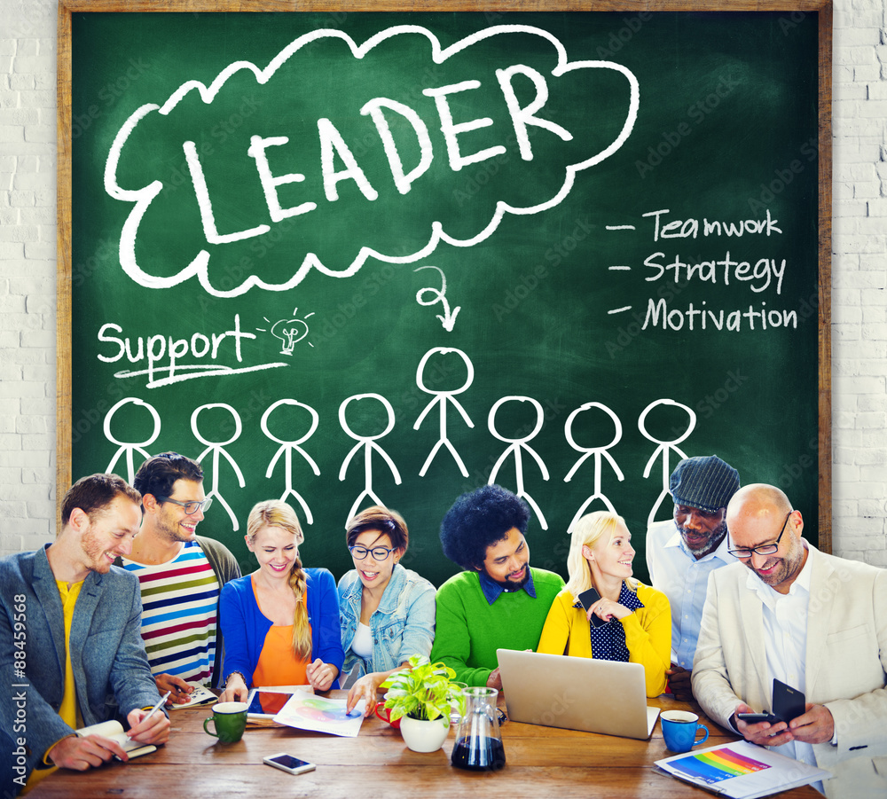 Leader Support Teamwork Strategy Motivation Concept