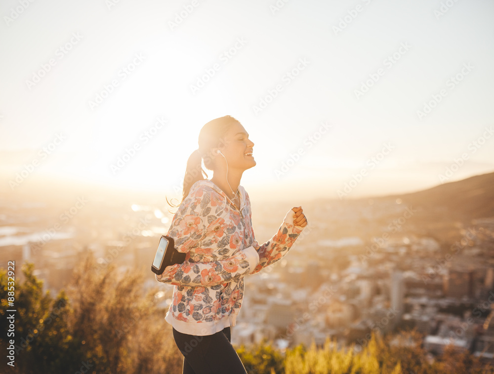 Fitness woman on morning run