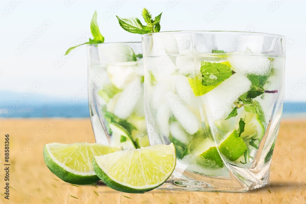 Mojito, drink, cold.