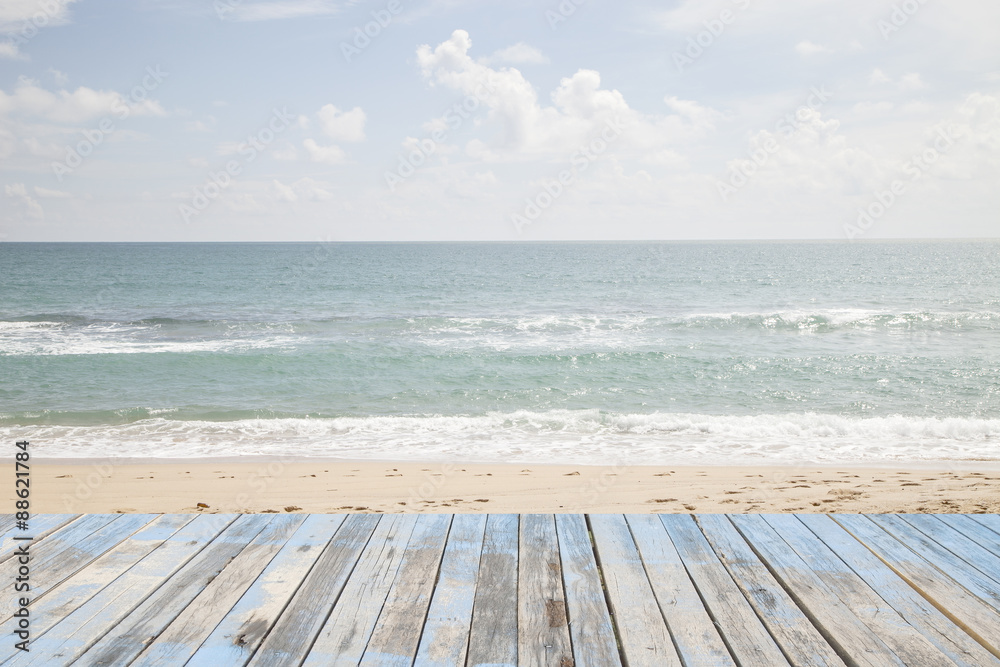 beautiful beach sea and sky and tropical sea.