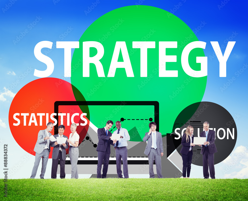 Strategy Solution Tactics Statistics Growth Concept